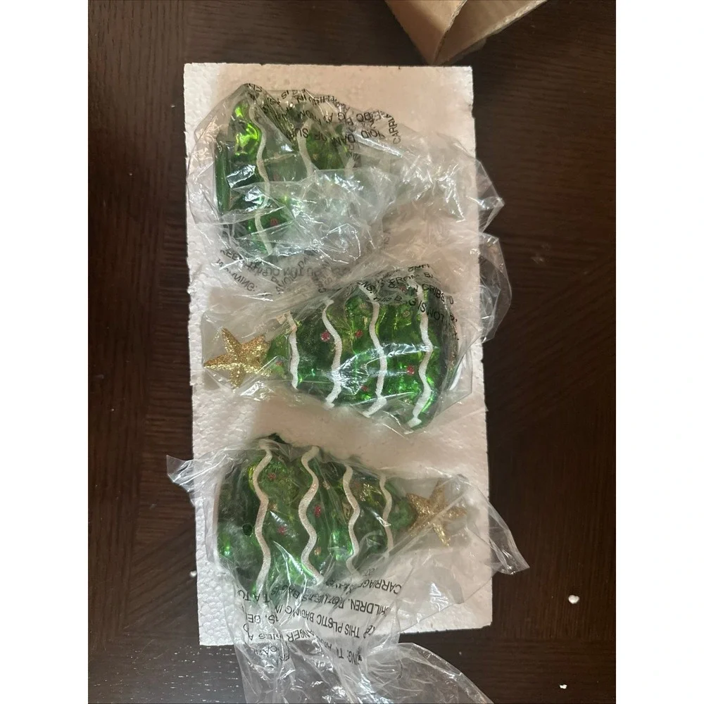 3 Illuminated Mr Christmas Mercury Glass Xmas Trees For Table Decor 5